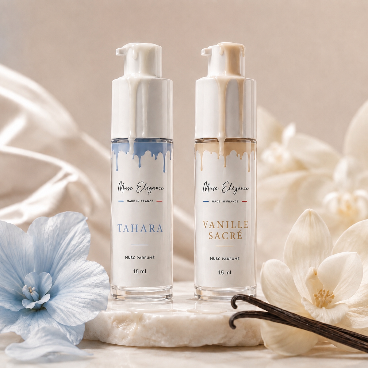 [Best seller] Pack Duo Signature- musc tahara et vanille - texture crémeuse 15ml