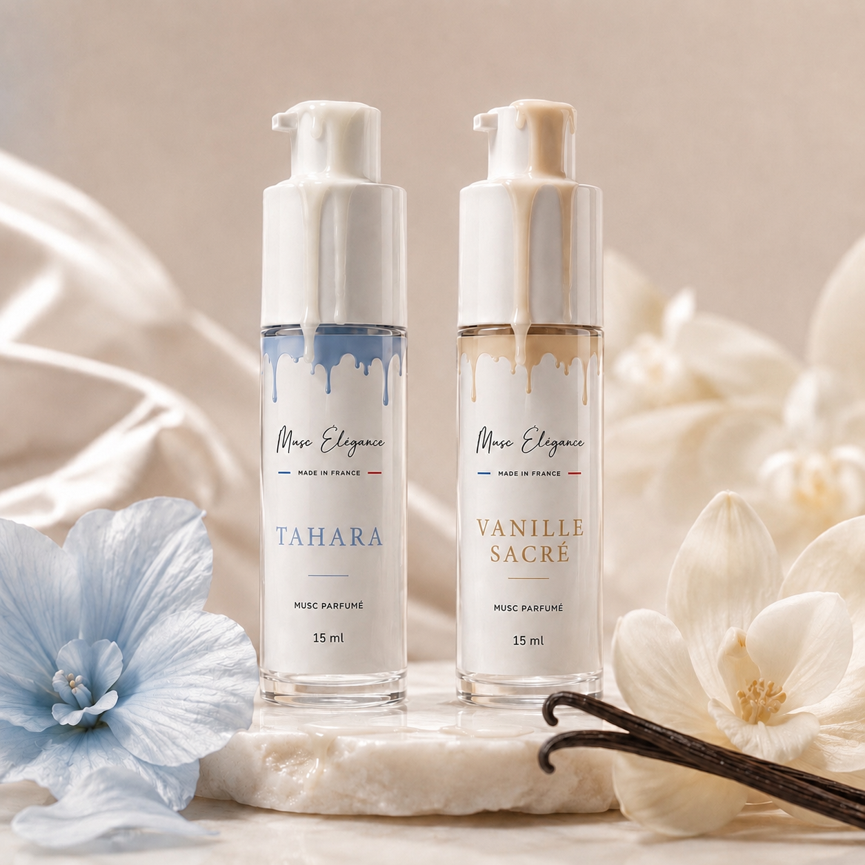 [Best seller] Pack Duo Signature- musc tahara et vanille - texture crémeuse 15ml