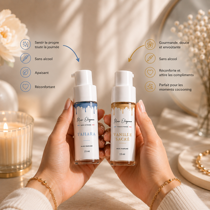[Best seller] Pack Duo Signature- musc tahara et vanille - texture crémeuse 15ml