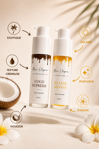 Pack Duo Exotique - musc coco et monoi - texture crémeuse 15ml